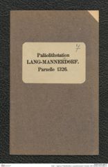 Seite 1, Tagebuch "Paläolithstation | Lang-Mannersdorf | Parzelle 1326" (NHMW-PRAE-BBB-07)